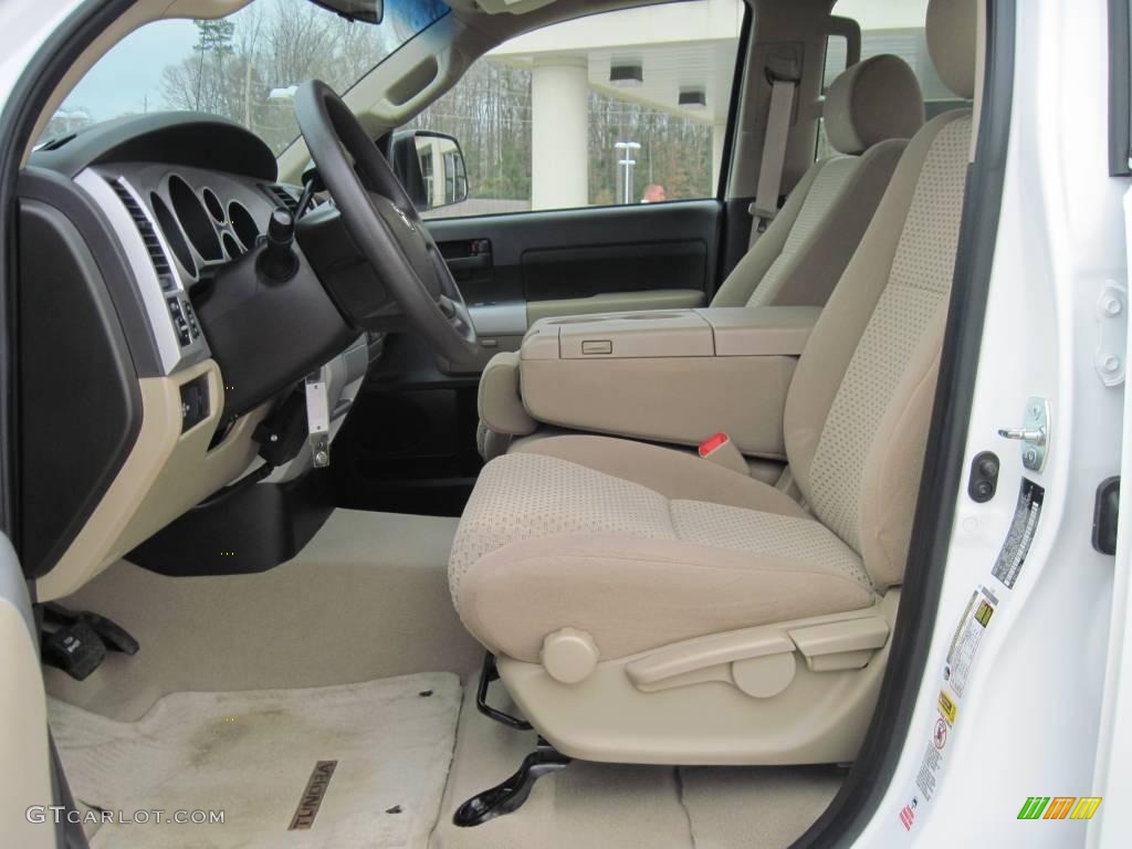 2008 Tundra Double Cab - Super White / Beige photo #9