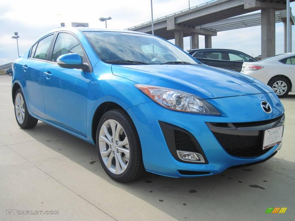 2010 MAZDA3 s Sport 4 Door - Celestial Blue Mica / Black photo #2