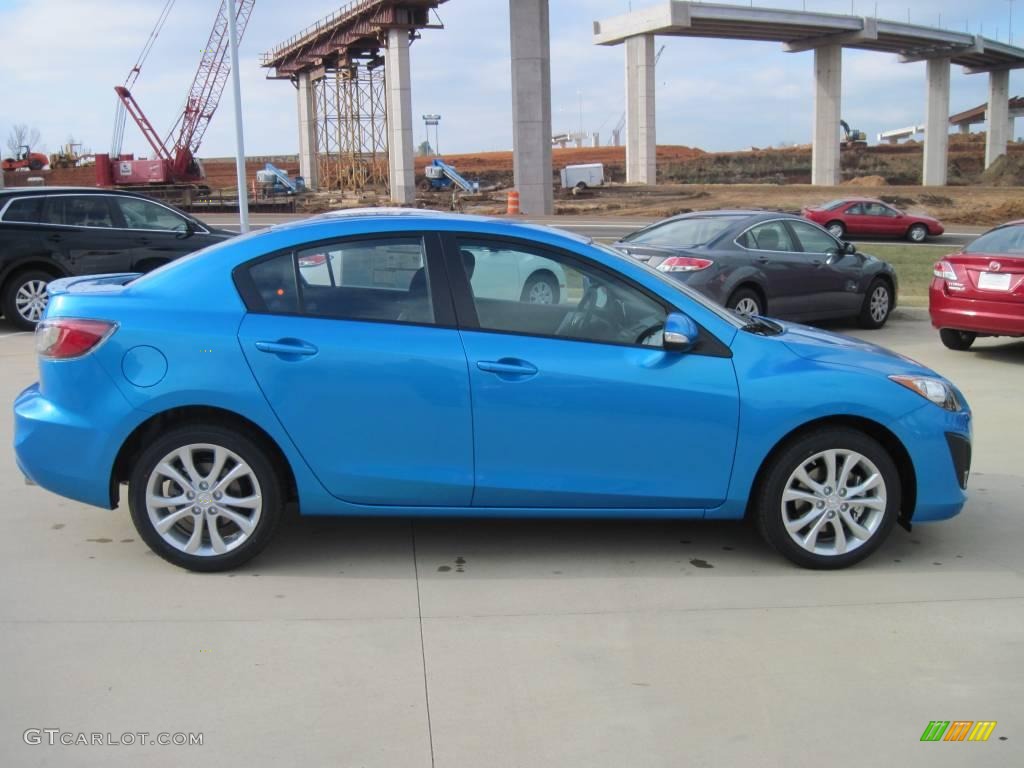 2010 MAZDA3 s Sport 4 Door - Celestial Blue Mica / Black photo #4