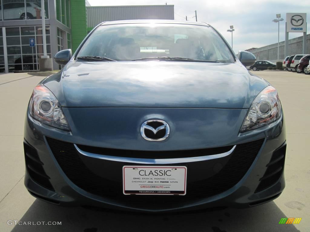 2010 MAZDA3 i SV 4 Door - Gunmetal Blue Mica / Black photo #5