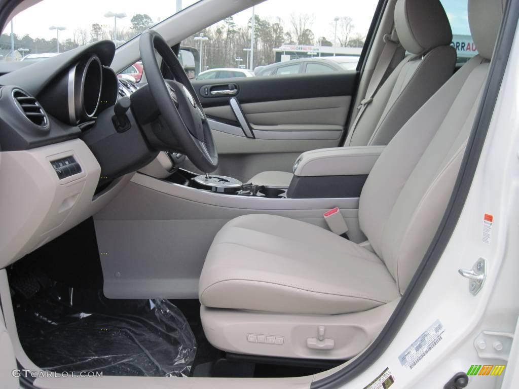 2010 CX-7 s Touring - Crystal White Pearl Mica / Sand photo #7