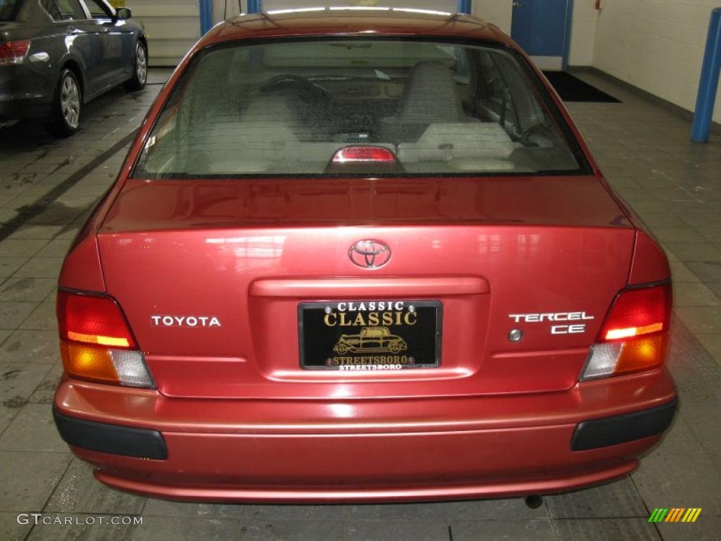 1997 Tercel CE Coupe - Coral Rose Pearl / Gray photo #6