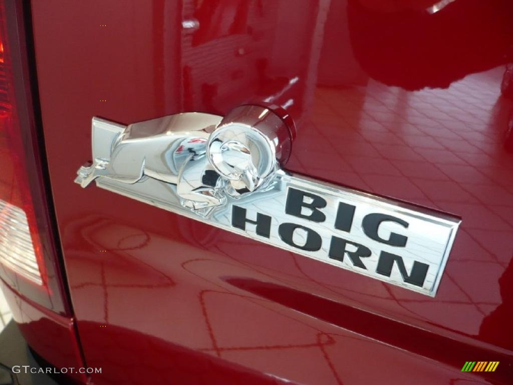 2010 Ram 1500 Big Horn Crew Cab 4x4 - Inferno Red Crystal Pearl / Dark Slate/Medium Graystone photo #14