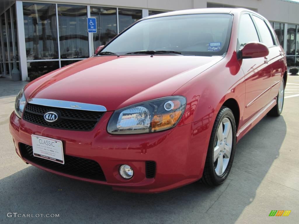 2008 Spectra 5 SX Wagon - Spicy Red / Black photo #1