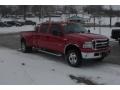 2006 Red Clearcoat Ford F350 Super Duty Lariat FX4 Crew Cab 4x4 Dually  photo #5