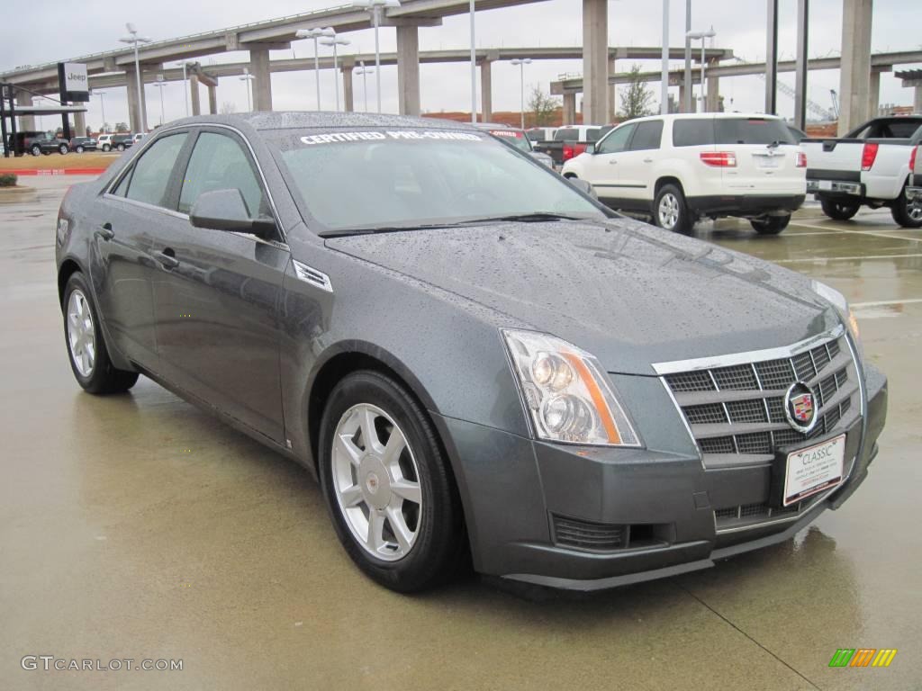 2009 CTS Sedan - Thunder Gray ChromaFlair / Light Titanium/Ebony photo #2