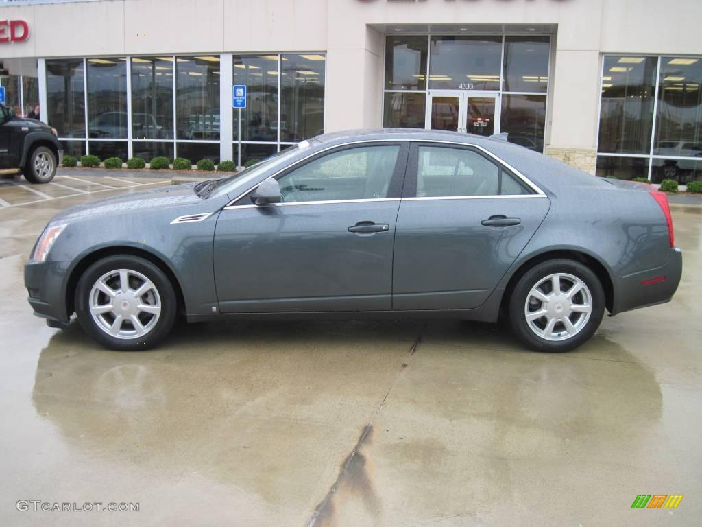 2009 CTS Sedan - Thunder Gray ChromaFlair / Light Titanium/Ebony photo #3