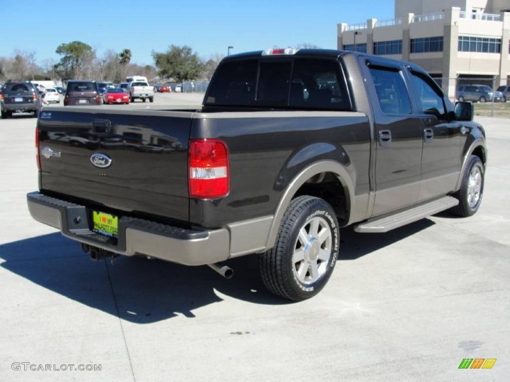 2005 F150 Lariat SuperCrew - Dark Stone Metallic / Castano Brown Leather photo #3