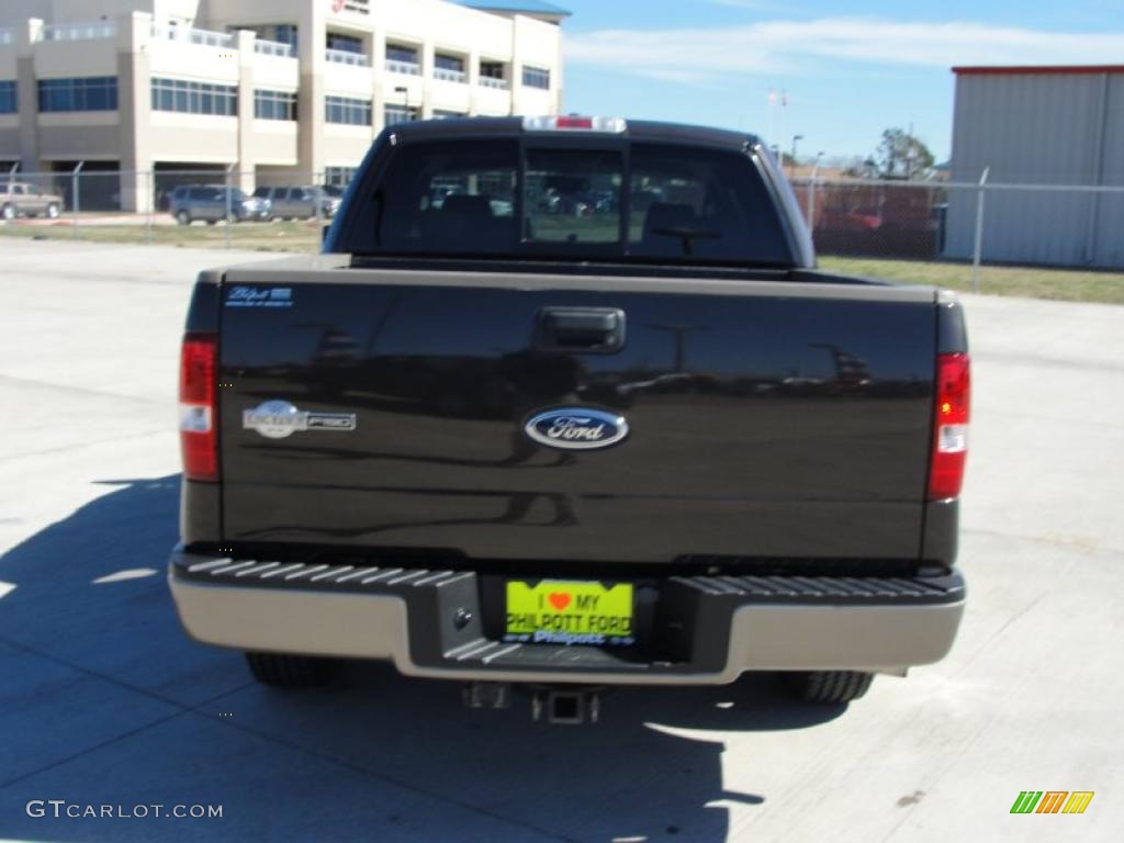 2005 F150 Lariat SuperCrew - Dark Stone Metallic / Castano Brown Leather photo #4