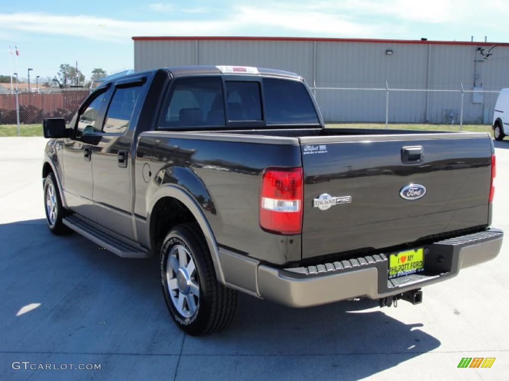 2005 F150 Lariat SuperCrew - Dark Stone Metallic / Castano Brown Leather photo #5