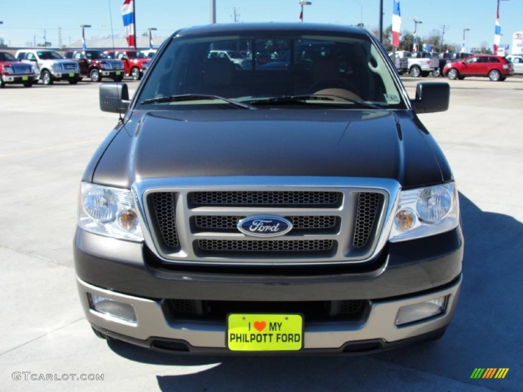 2005 F150 Lariat SuperCrew - Dark Stone Metallic / Castano Brown Leather photo #8