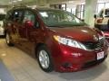 2011 Salsa Red Pearl Toyota Sienna LE  photo #1