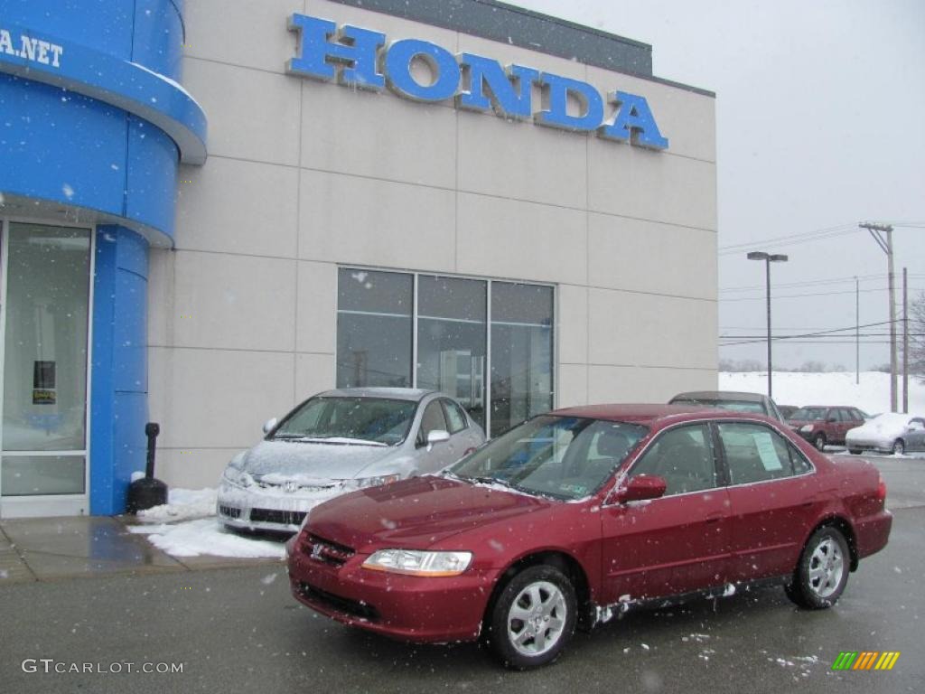 2000 Accord SE Sedan - Ruby Red Pearl / Ivory photo #1
