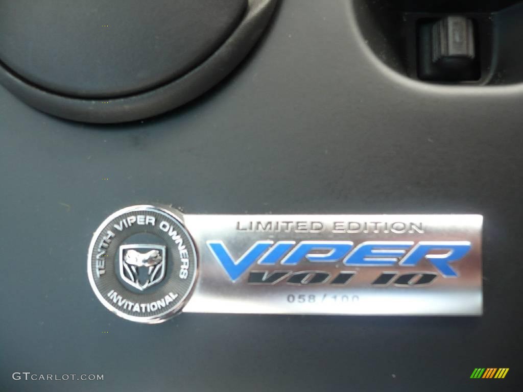 2009 Dodge Viper SRT-10 Coupe Marks and Logos Photo #26031625