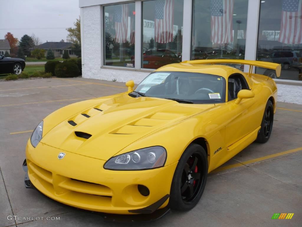 2009 Viper SRT-10 ACR Coupe - Viper Race Yellow / Black photo #4