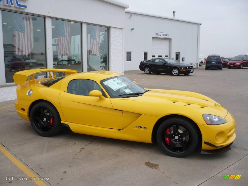 2009 Viper SRT-10 ACR Coupe - Viper Race Yellow / Black photo #12