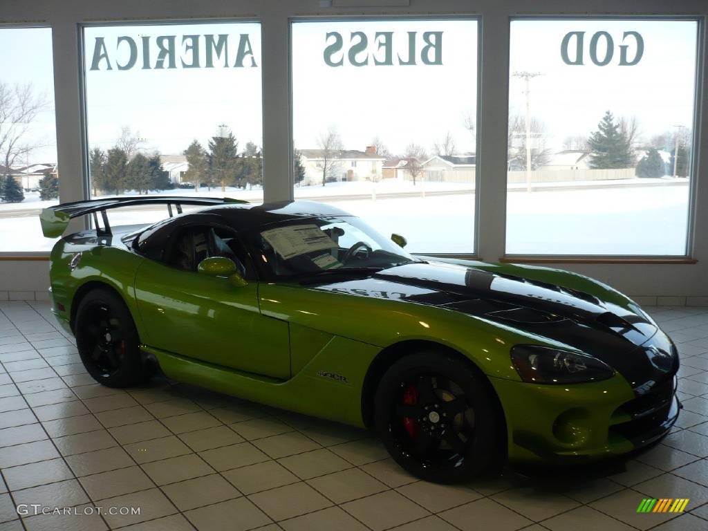 2009 Viper SRT-10 ACR Coupe - Viper Snakeskin Green Pearl / Black photo #8