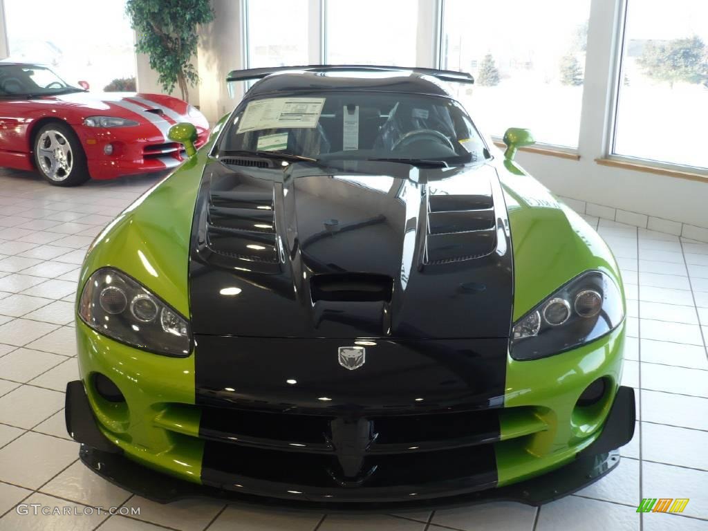 2009 Viper SRT-10 ACR Coupe - Viper Snakeskin Green Pearl / Black photo #17
