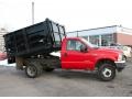 2004 Red Ford F450 Super Duty XL Regular Cab Chassis Dump Truck  photo #4