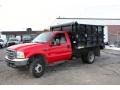 2004 Red Ford F450 Super Duty XL Regular Cab Chassis Dump Truck  photo #5