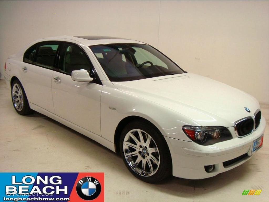 2007 7 Series 750Li Sedan - Alpine White / Beige photo #1