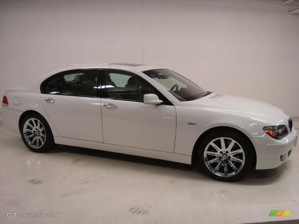 2007 7 Series 750Li Sedan - Alpine White / Beige photo #2