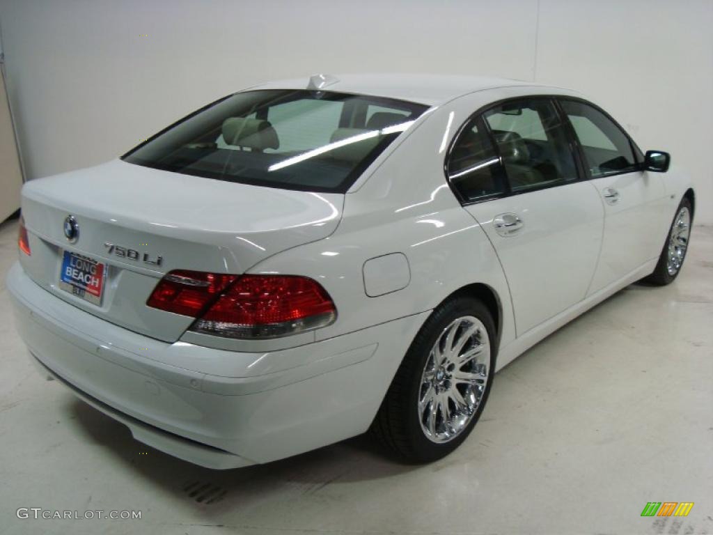 2007 7 Series 750Li Sedan - Alpine White / Beige photo #6