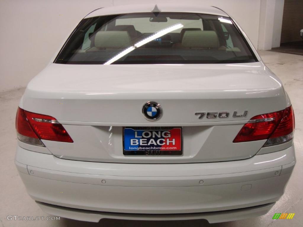 2007 7 Series 750Li Sedan - Alpine White / Beige photo #7