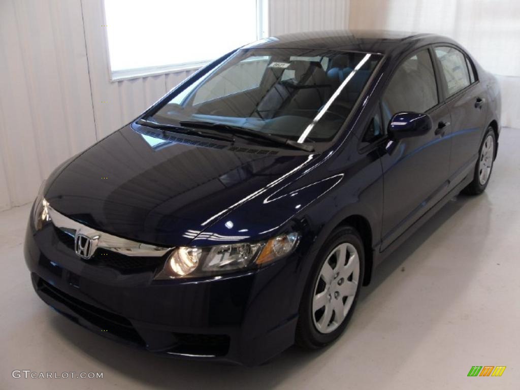 2010 Civic LX Sedan - Royal Blue Pearl / Gray photo #1