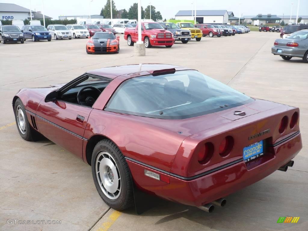 1987 Corvette Coupe - Dark Red Metallic / Medium Gray photo #15