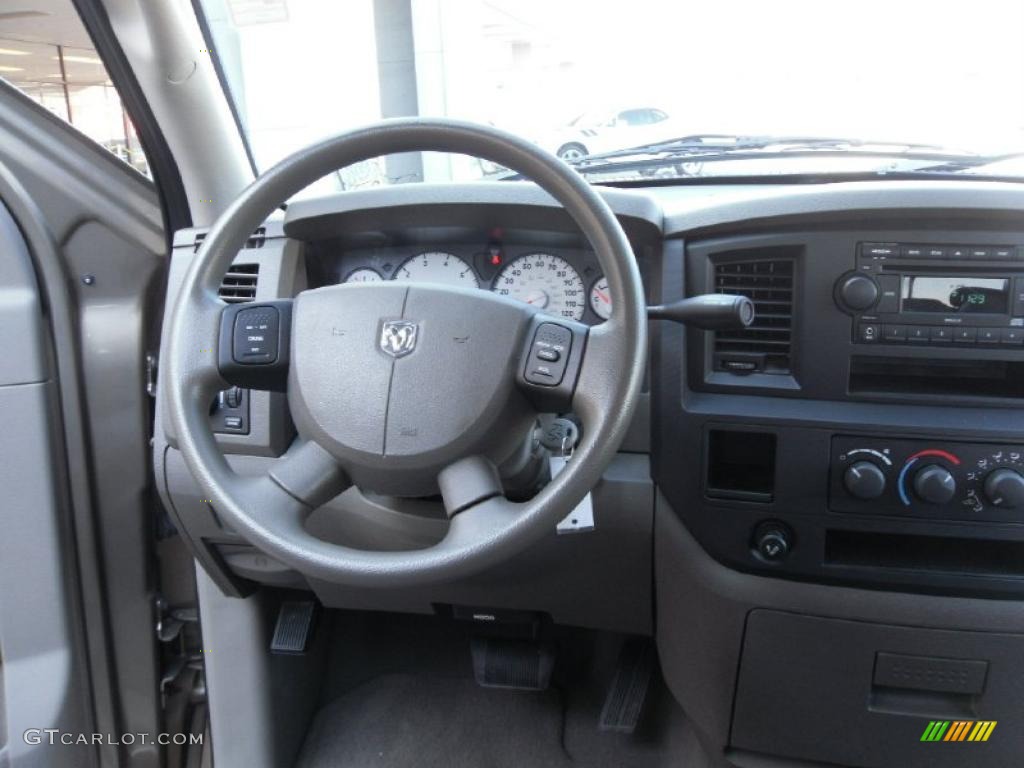 2008 Ram 1500 ST Quad Cab - Light Khaki Metallic / Khaki photo #12