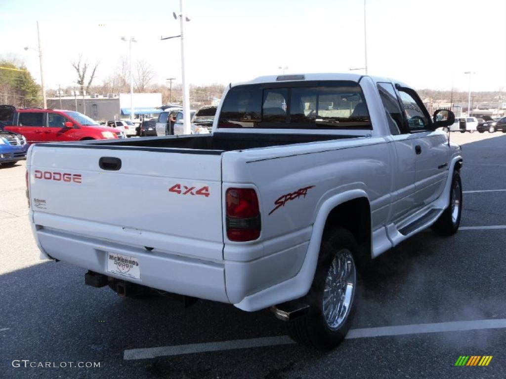 1998 Ram 1500 Sport Extended Cab 4x4 - Bright White / Gray photo #5