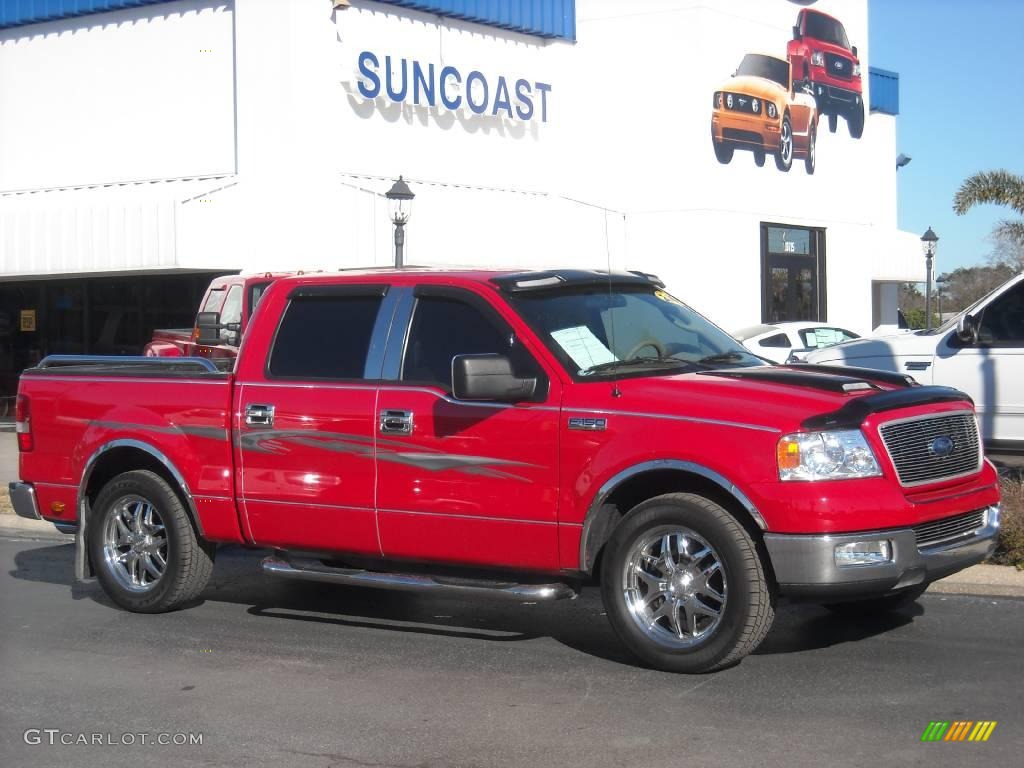 2004 F150 XLT SuperCrew - Bright Red / Dark Flint photo #1