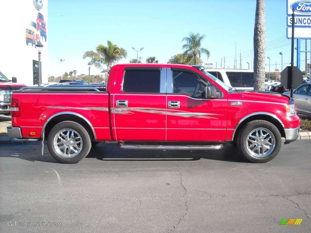 2004 F150 XLT SuperCrew - Bright Red / Dark Flint photo #2