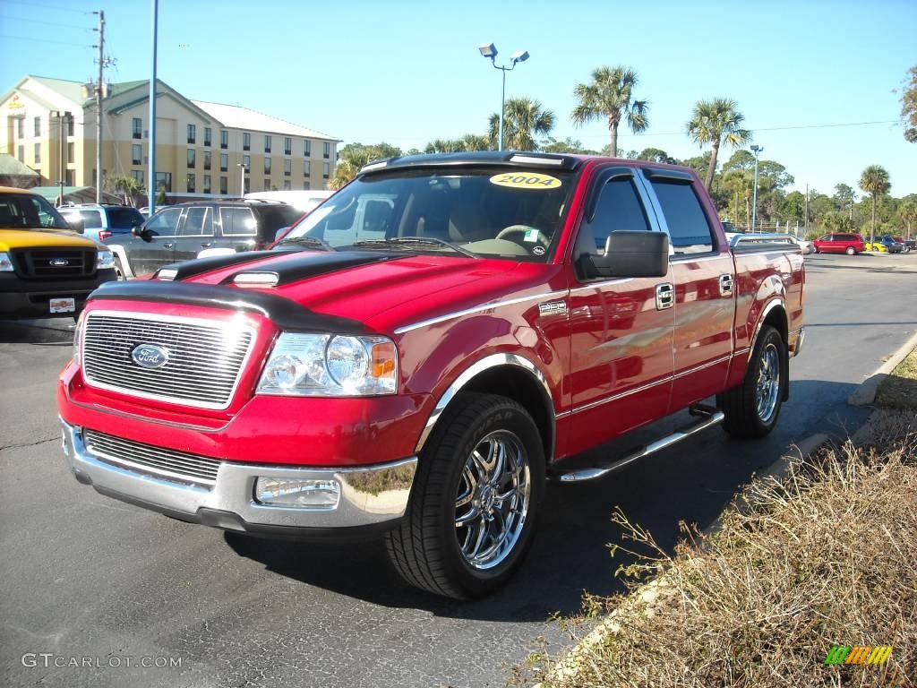 2004 F150 XLT SuperCrew - Bright Red / Dark Flint photo #7