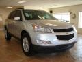 2010 Silver Ice Metallic Chevrolet Traverse LT  photo #2