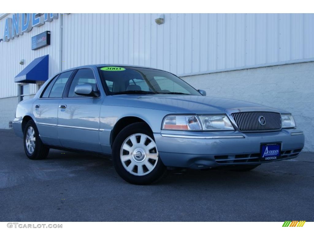 2003 Grand Marquis LS - Light Ice Blue Metallic / Light Flint photo #1