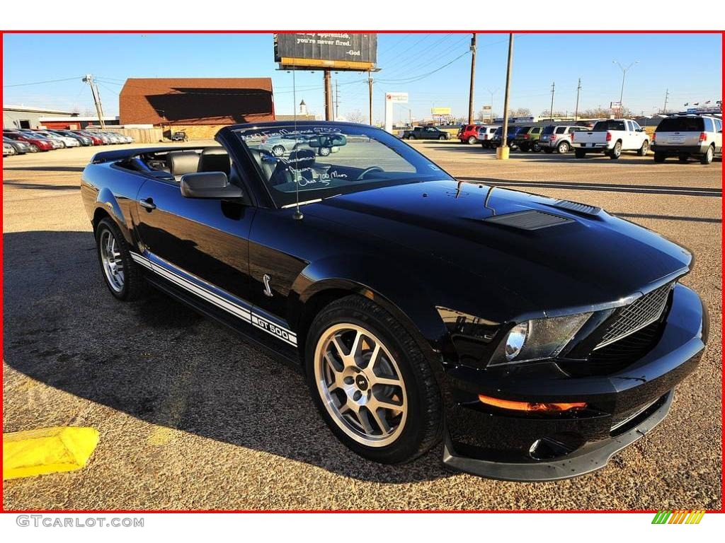 2007 Mustang Shelby GT500 Convertible - Black / Black Leather photo #48