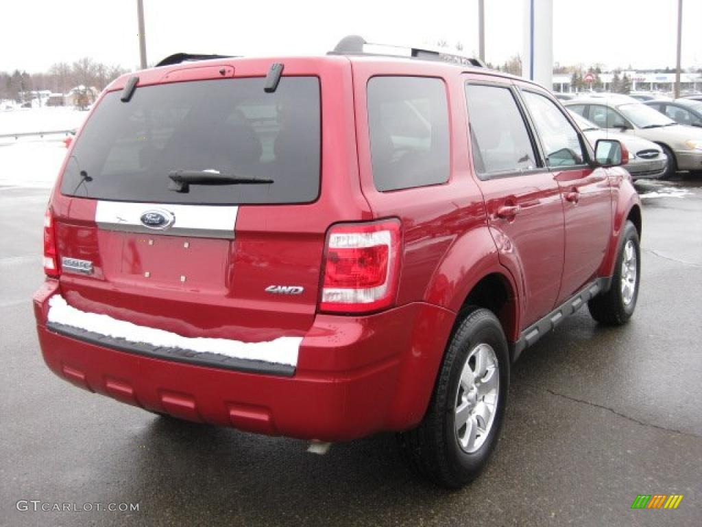 2009 Escape Limited V6 4WD - Sangria Red Metallic / Charcoal photo #9