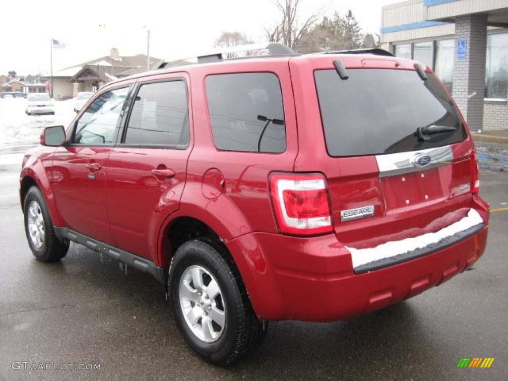 2009 Escape Limited V6 4WD - Sangria Red Metallic / Charcoal photo #11