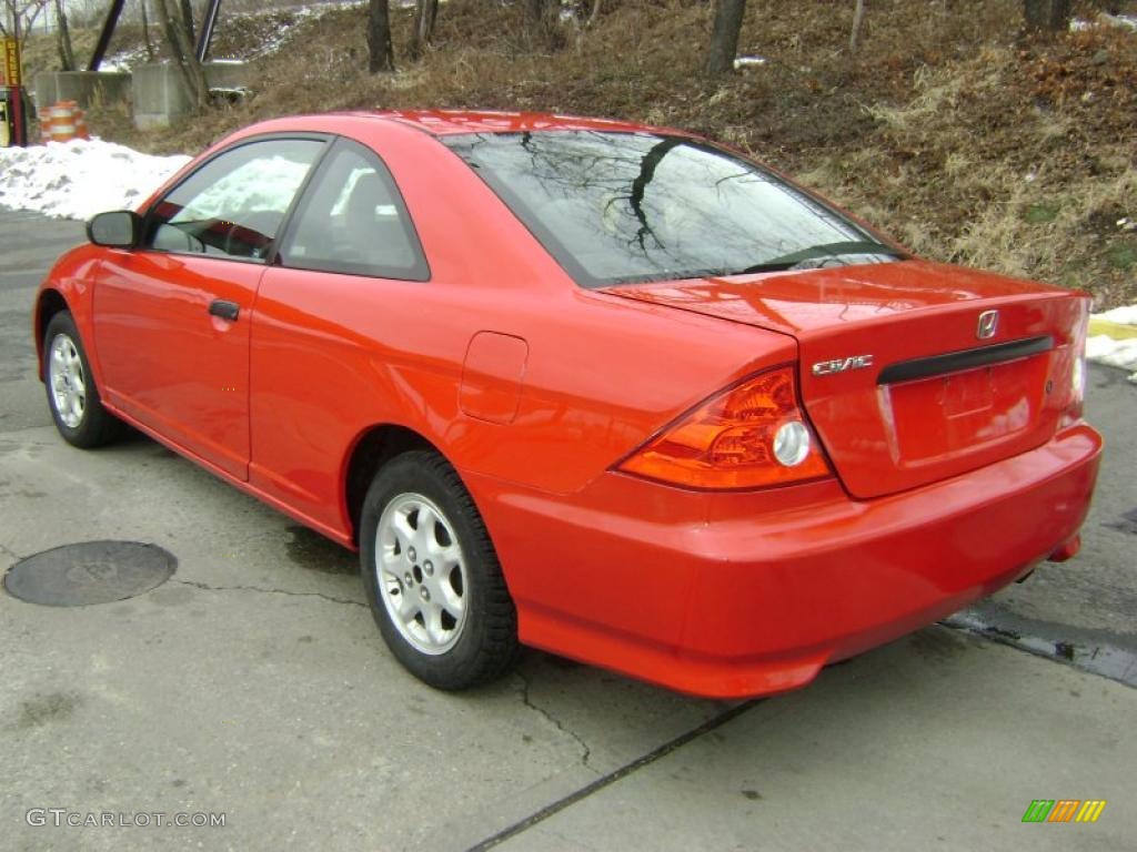 2004 Civic Value Package Coupe - Rally Red / Black photo #4