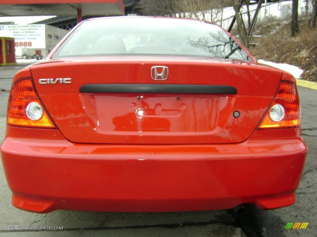 2004 Civic Value Package Coupe - Rally Red / Black photo #5