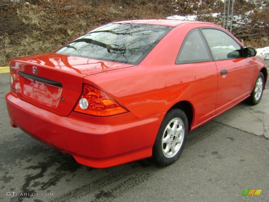 2004 Civic Value Package Coupe - Rally Red / Black photo #6