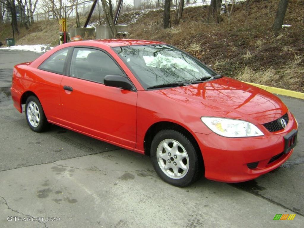 2004 Civic Value Package Coupe - Rally Red / Black photo #7