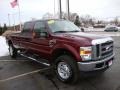 2008 Dark Toreador Red Ford F350 Super Duty Lariat Crew Cab 4x4  photo #3