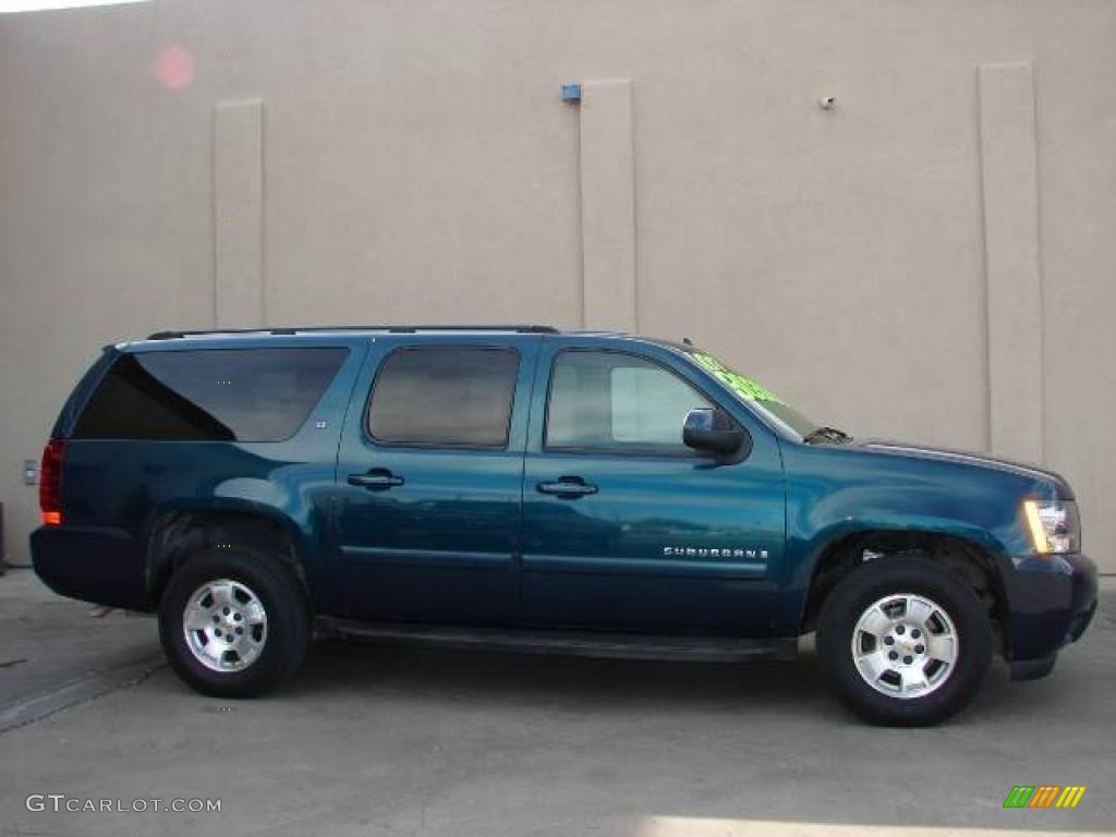 2007 Suburban 1500 LS 4x4 - Bermuda Blue Metallic / Ebony photo #3