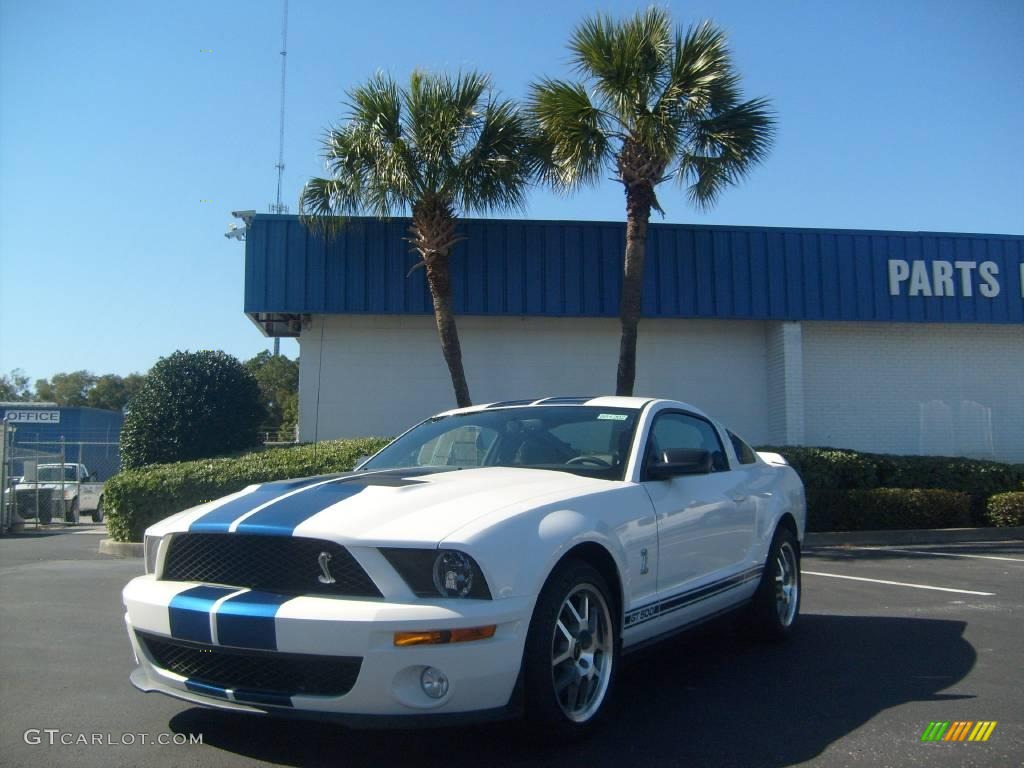 2008 Mustang Shelby GT500 Coupe - Performance White / Black photo #1
