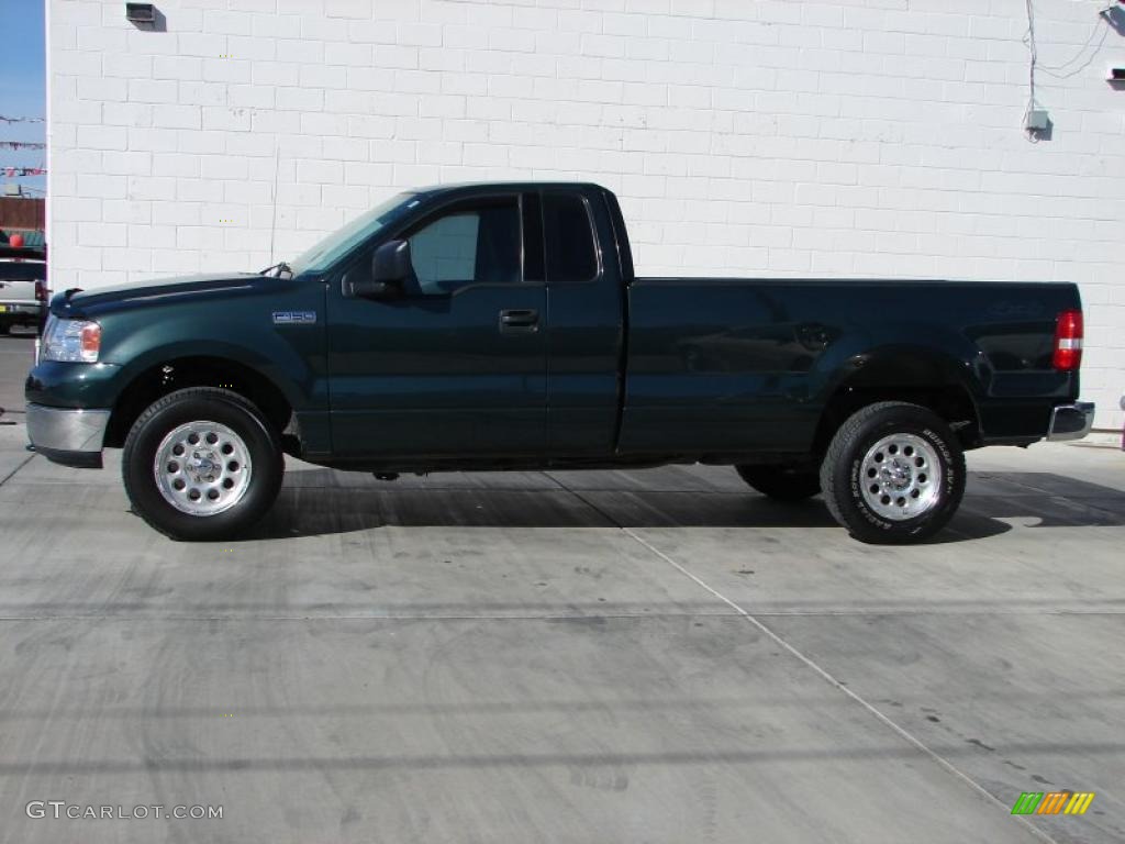 2004 F150 XLT Regular Cab 4x4 - Aspen Green Metallic / Dark Flint photo #10