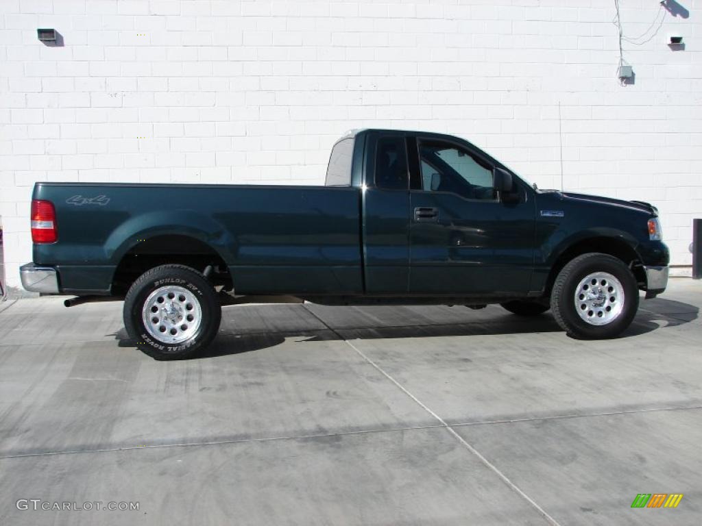 2004 F150 XLT Regular Cab 4x4 - Aspen Green Metallic / Dark Flint photo #12