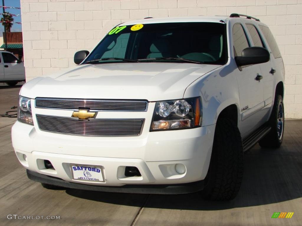 2007 Tahoe LS 4x4 - Summit White / Light Cashmere/Ebony photo #1